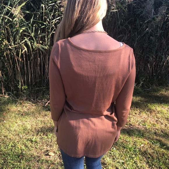 International Concepts Camel Faux-Suede Fringe Top - Picture 5 of 10